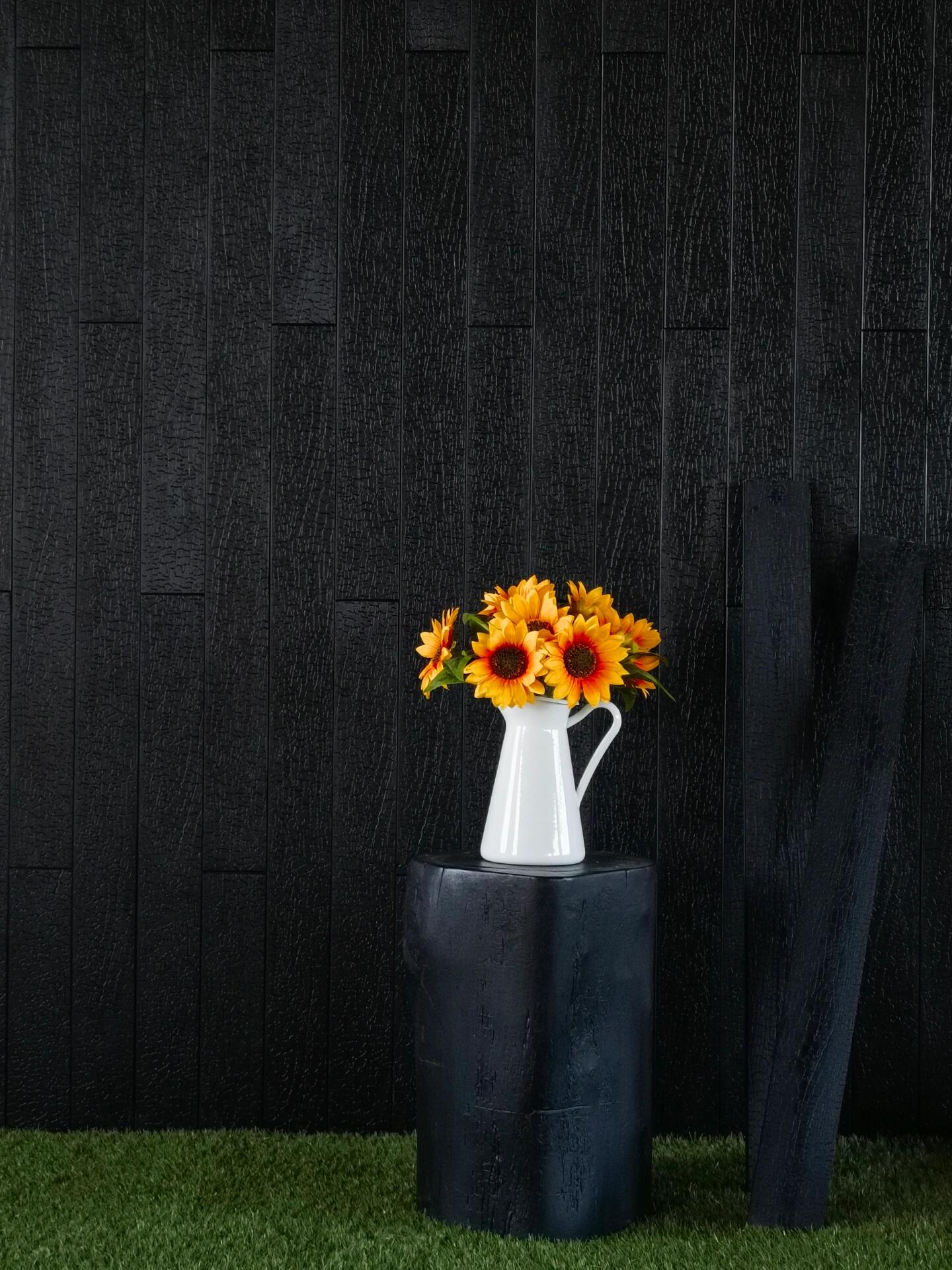 Charcoal Burn Wood Board Mcm Flexible Stone Decorative Wall Interior and Exterior Design Soft Porcelain Tiles