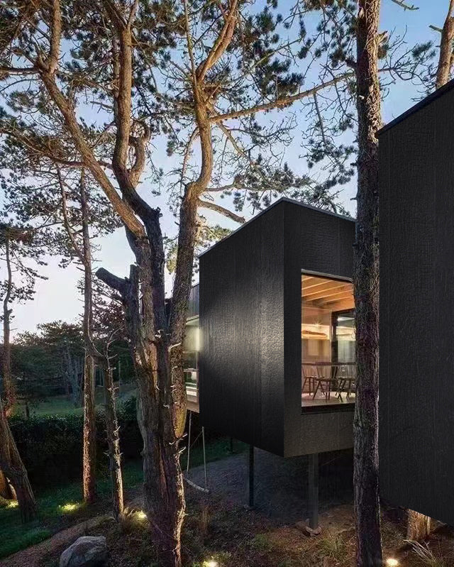 Charcoal Burnt Wood Board Flexible Stone Cascade Pu Stone Wall Cladding