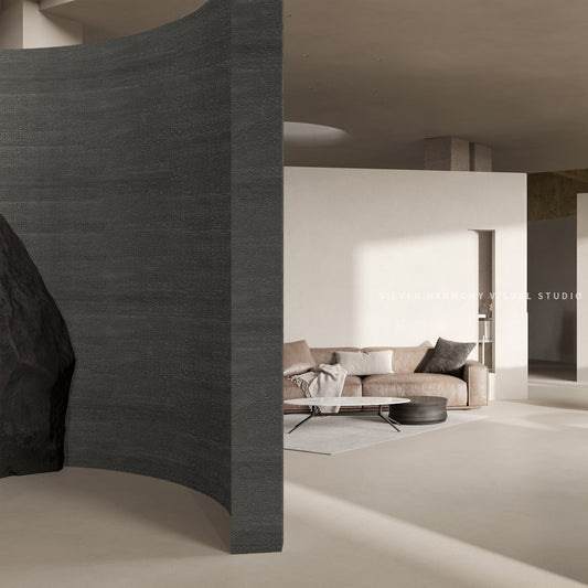 Charcoal Burnt Wood Board Flexible Stone Cascade Pu Stone Wall Cladding